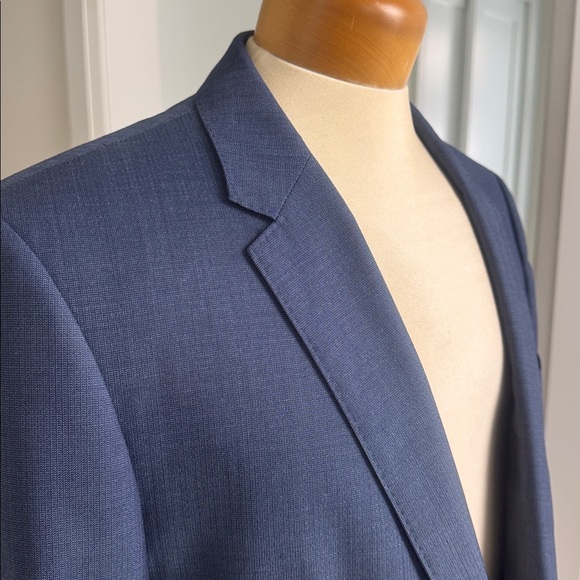 HUGO Boss Blue Virgin Wool Tailored Blazer Jacket EU 52 / US 42S - Picture 5 of 11